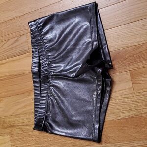 Balera Gray Metallic Dance Shorts Small Adult